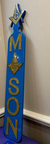 Custom 4ft Masonic , OES , D.O.I. & Shriner paddles ( Customizations by Jurisdictions can be done )